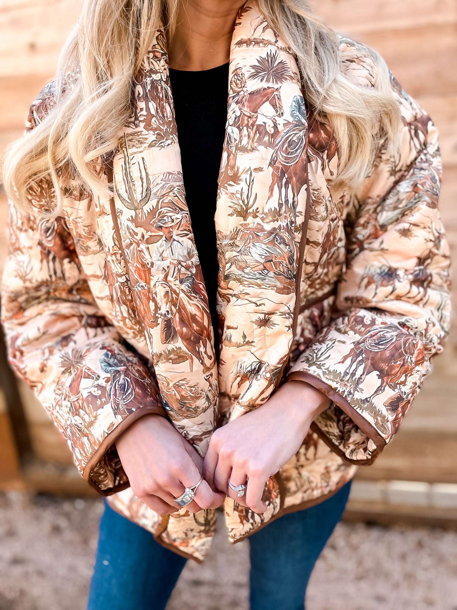 Cowboy Short Quilted Jacket - Tucker Brown