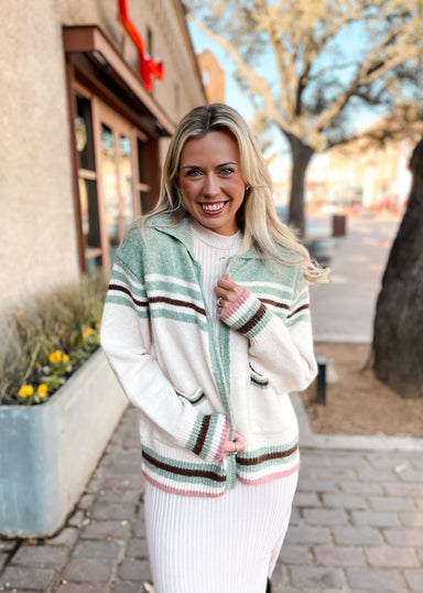 Cactus Cowboy Cardigan - Pesto - Tucker Brown