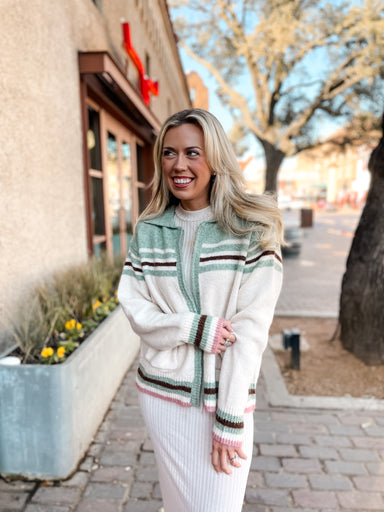 Cactus Cowboy Cardigan - Pesto - Tucker Brown