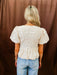 Three Bows In A Row Top - Ivory - Tucker Brown