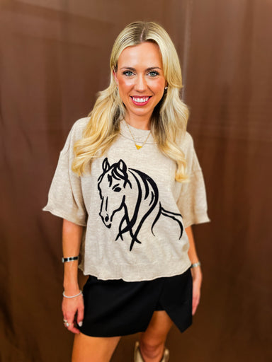 Silhouette Of A Champion Sweater - Oatmeal - Tucker Brown