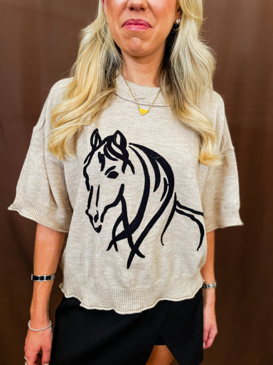 Silhouette Of A Champion Sweater - Oatmeal - Tucker Brown