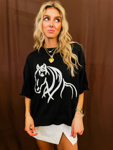 Silhouette Of A Champion Sweater - Black - Tucker Brown