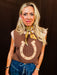 Western Horseshoe Vest - Brown - Tucker Brown