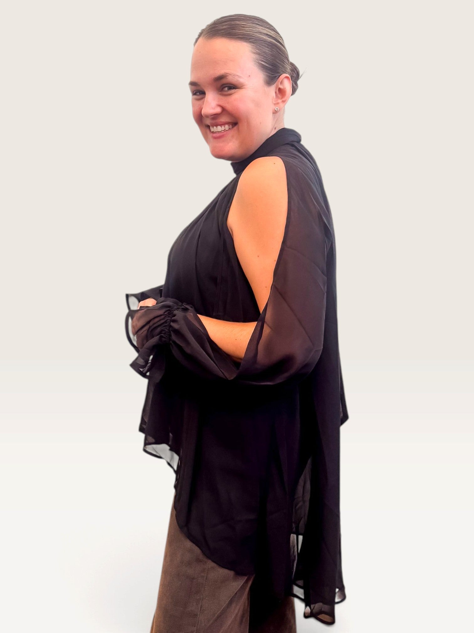 Too Cool High Low Blouse - Black