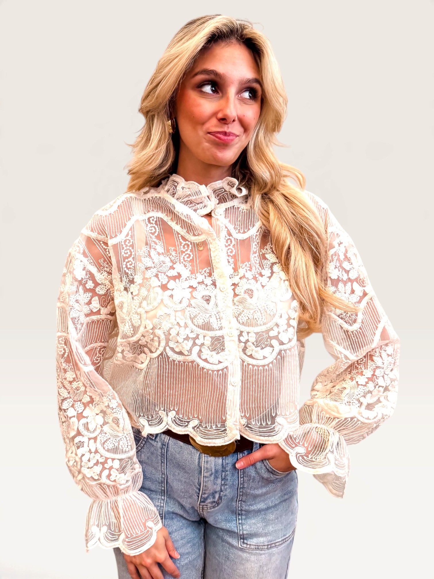 Modern Chic Blouse - Ivory