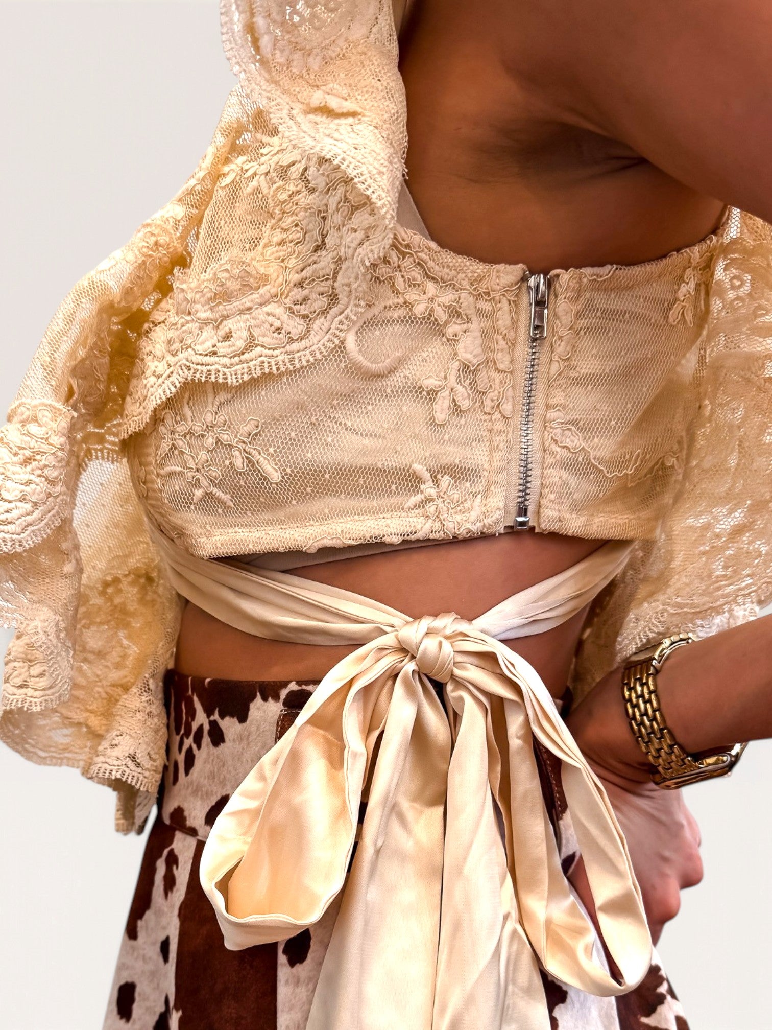Victorian Lace Tie Blouse