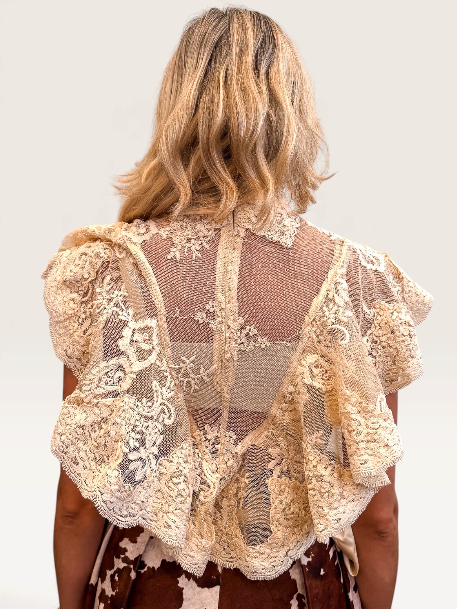 Victorian Lace Tie Blouse