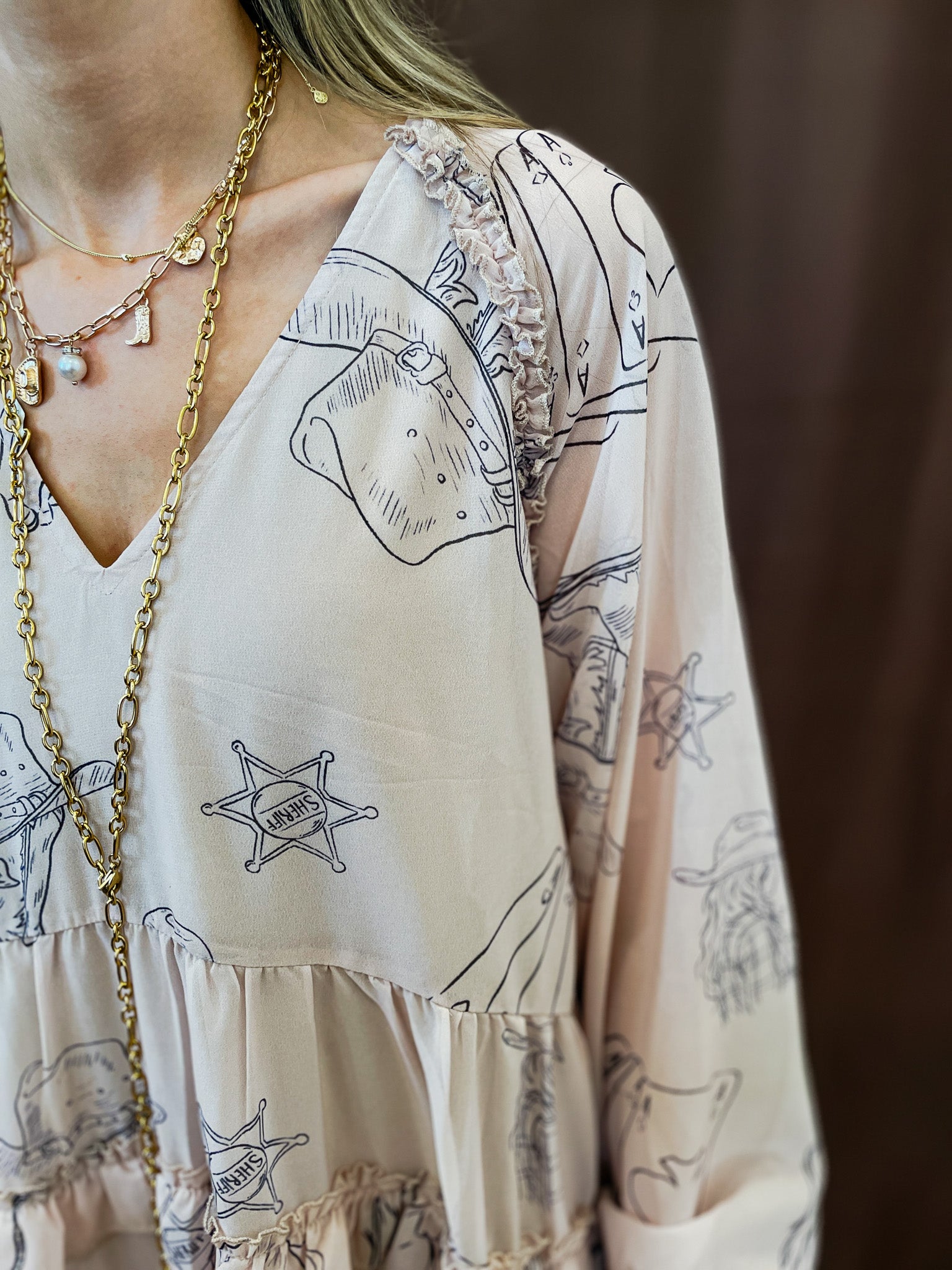 Cowgirl Icons Ruffle Mini Dress