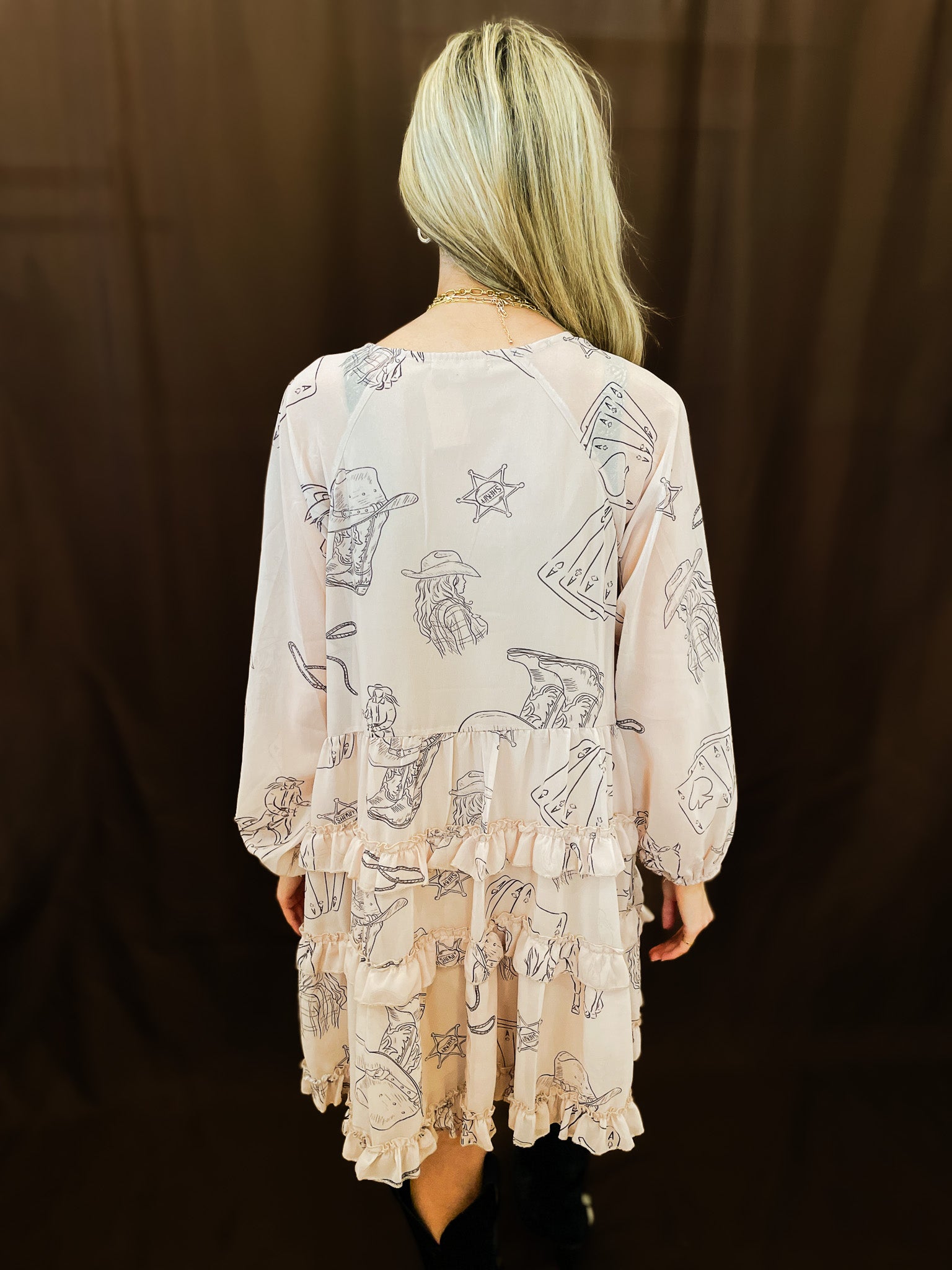 Cowgirl Icons Ruffle Mini Dress