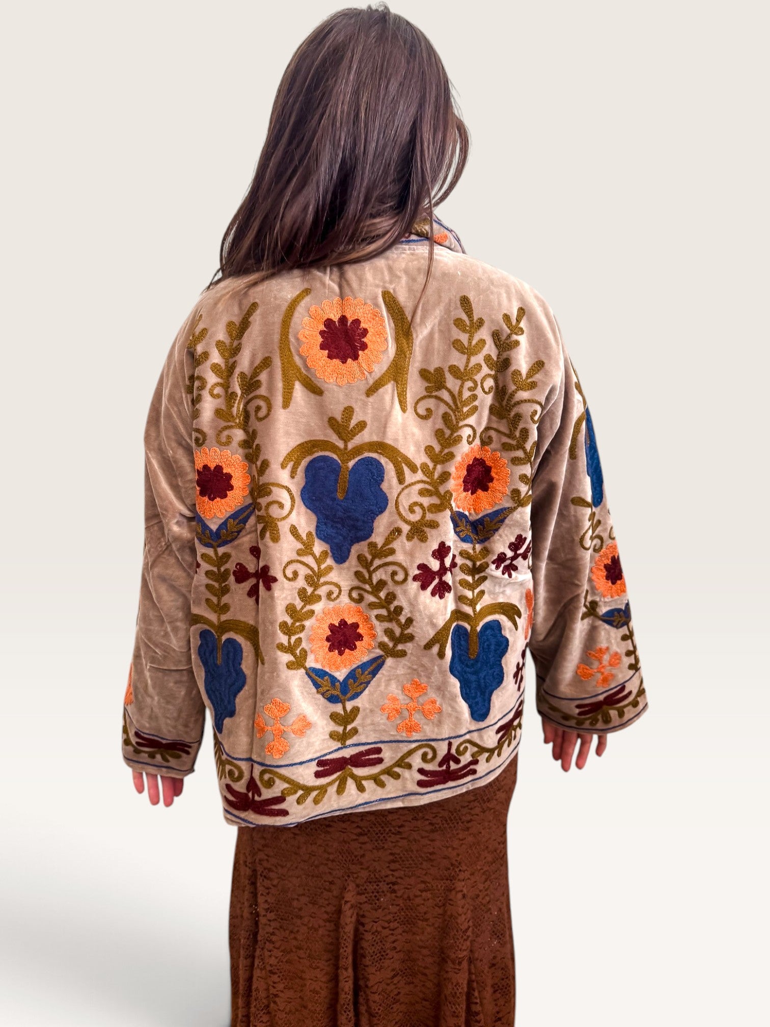 Velvet Vines Embroidered Jacket
