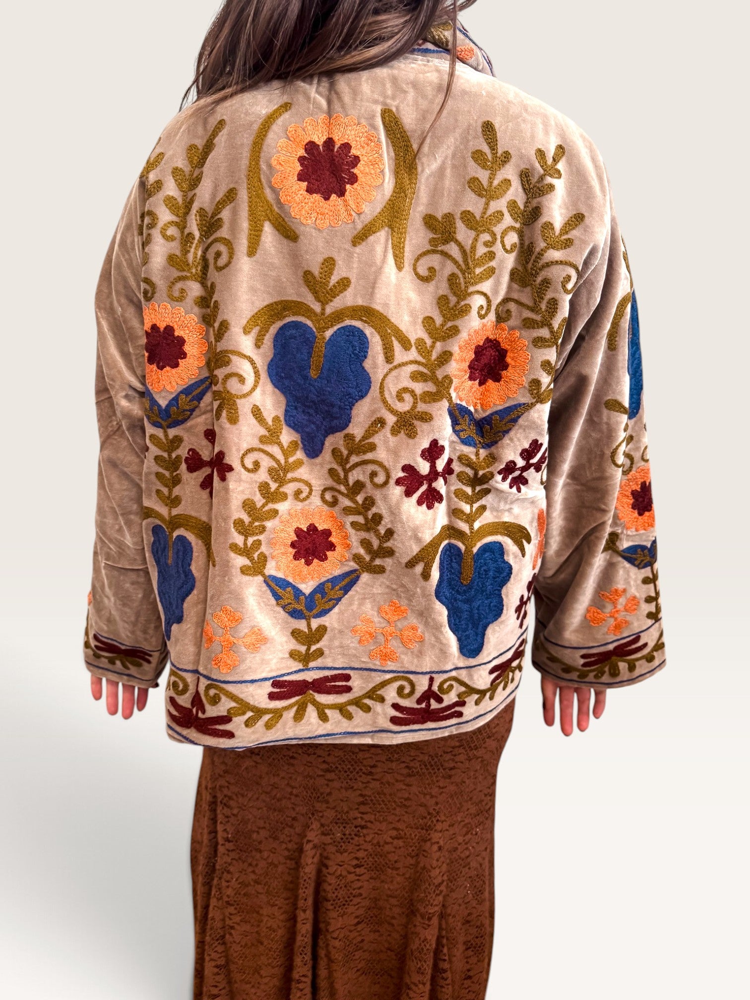 Velvet Vines Embroidered Jacket