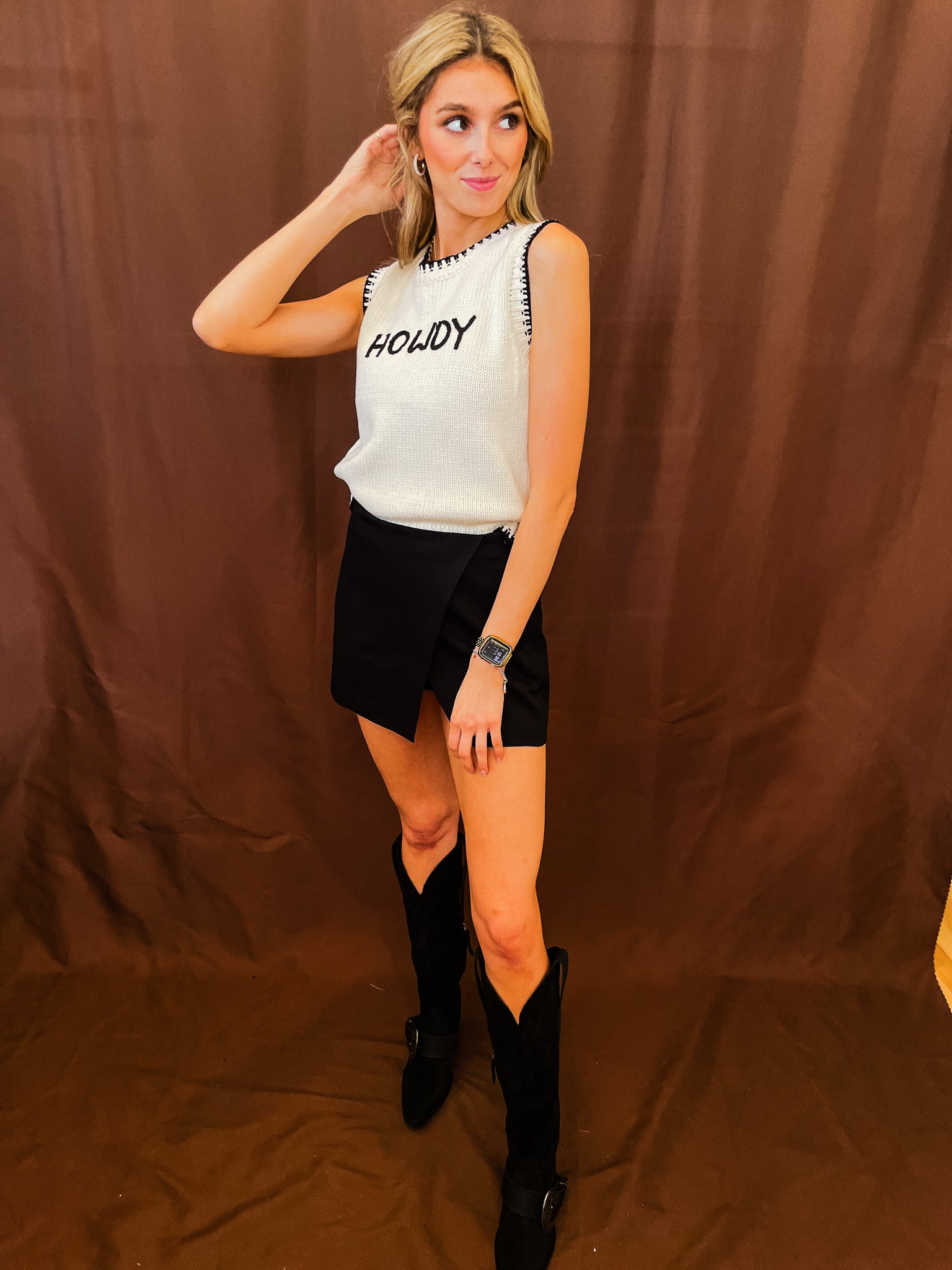 Howdy Sweater Vest - Ivory