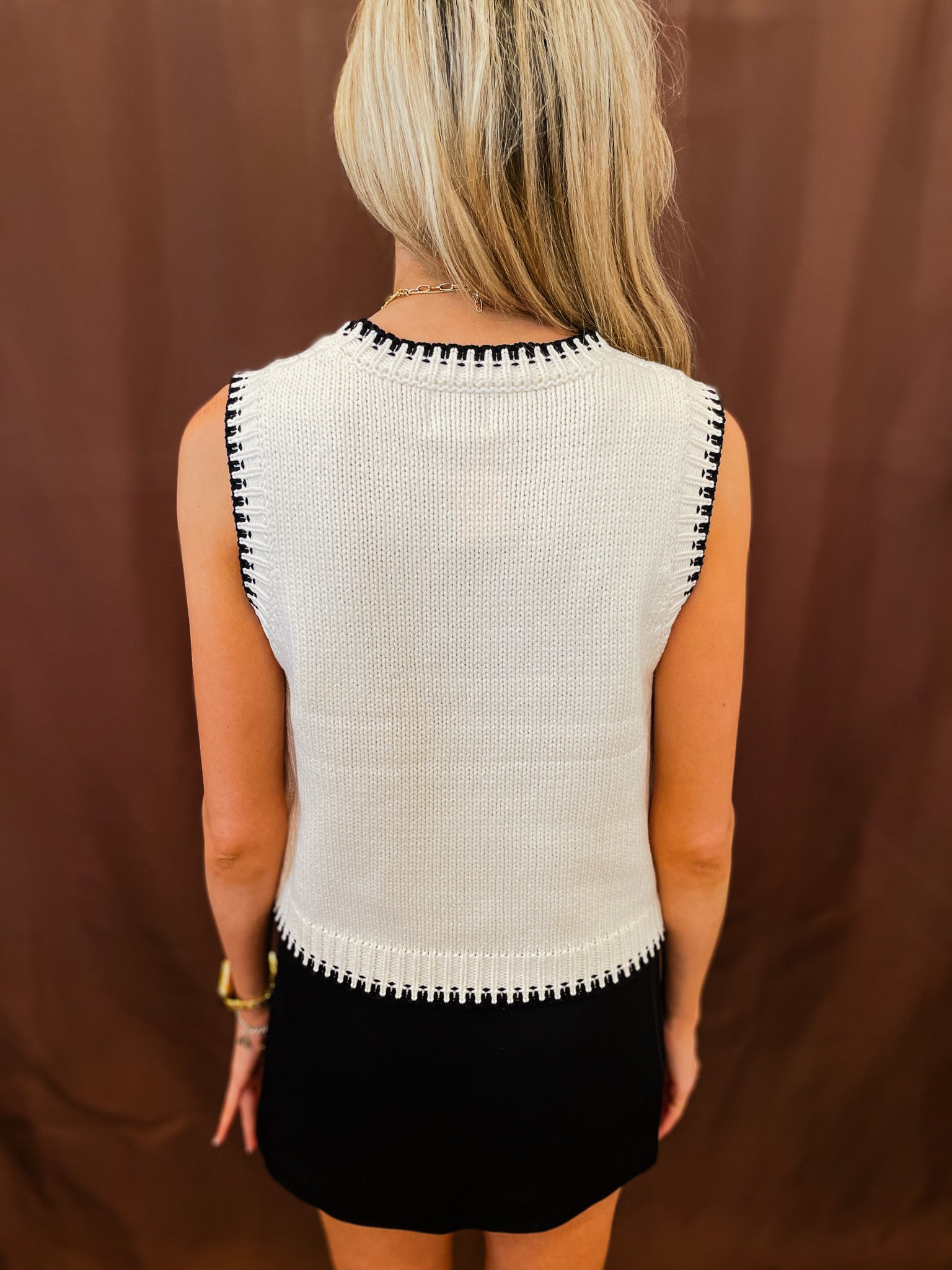 Howdy Sweater Vest - Ivory