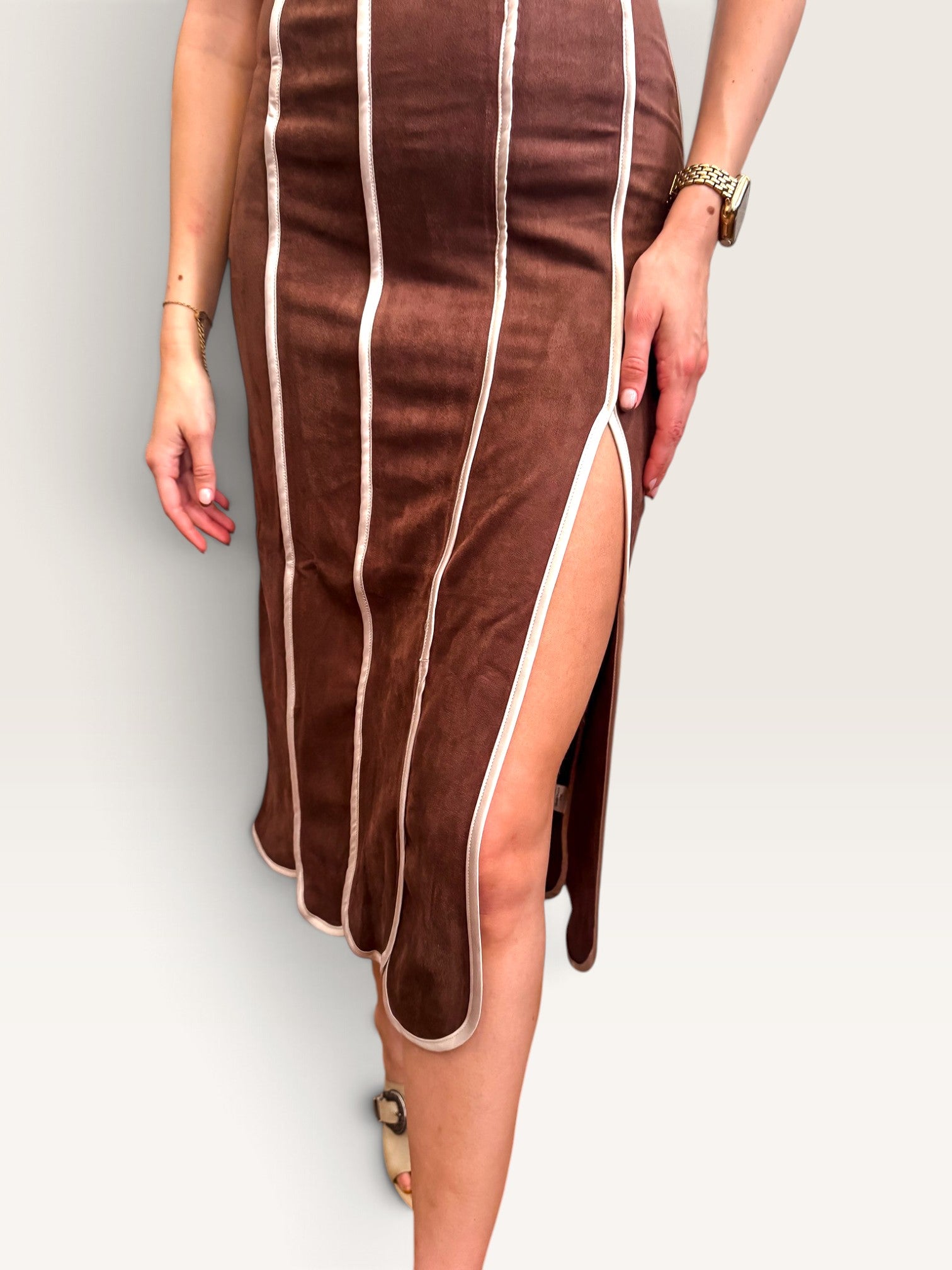 Days Of Suede Dress - Brown