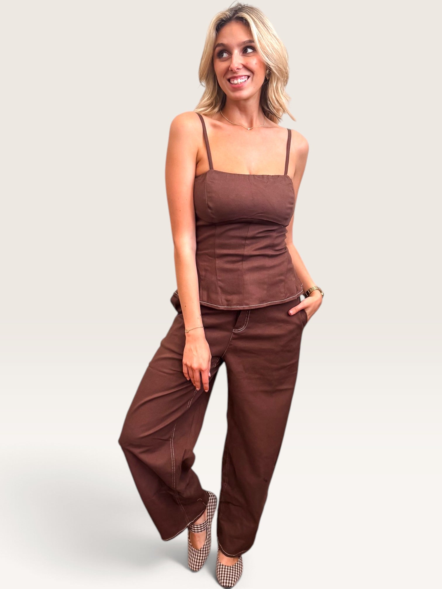 Twill Barrel Jean Set