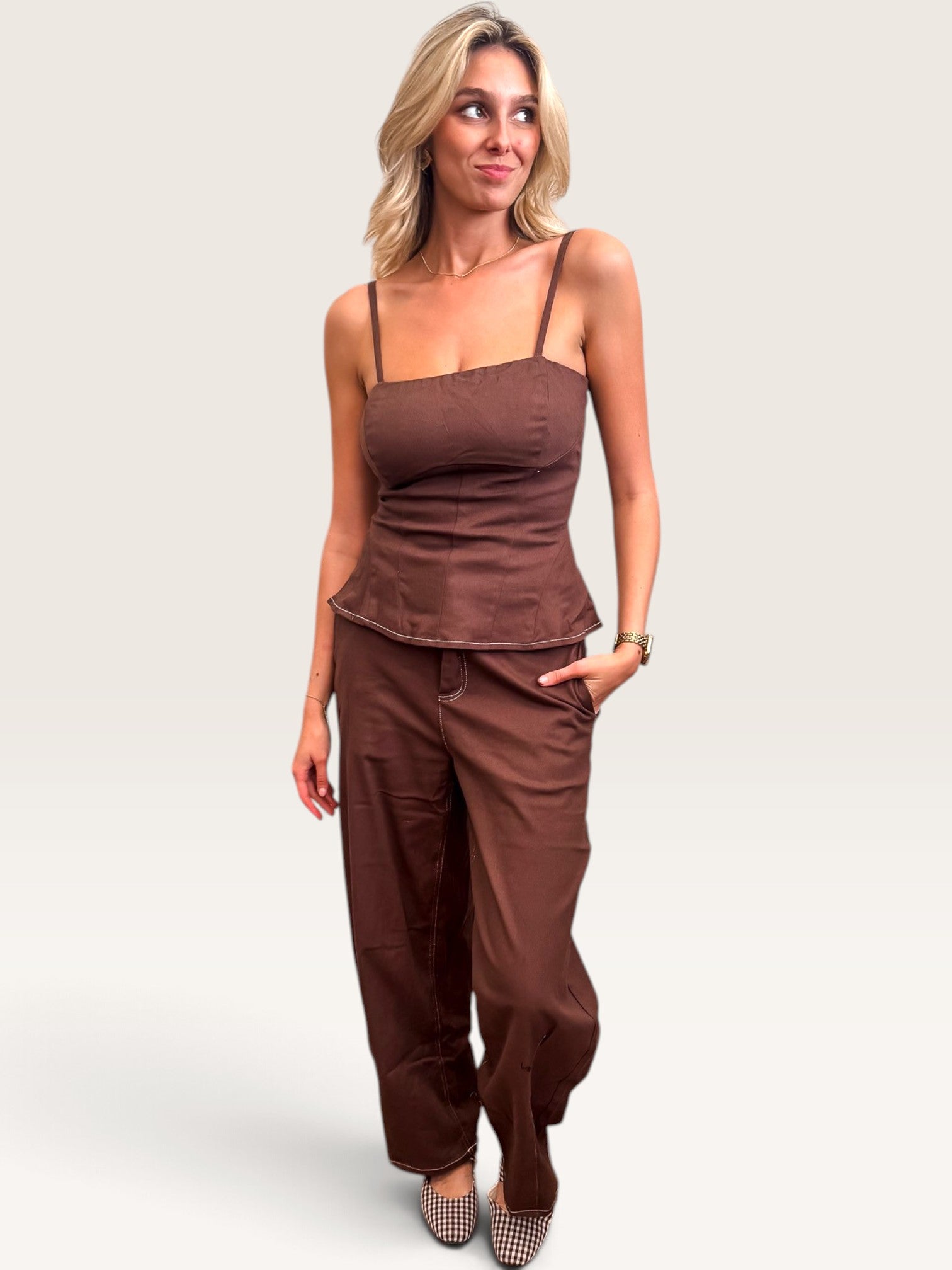 Twill Barrel Jean Set