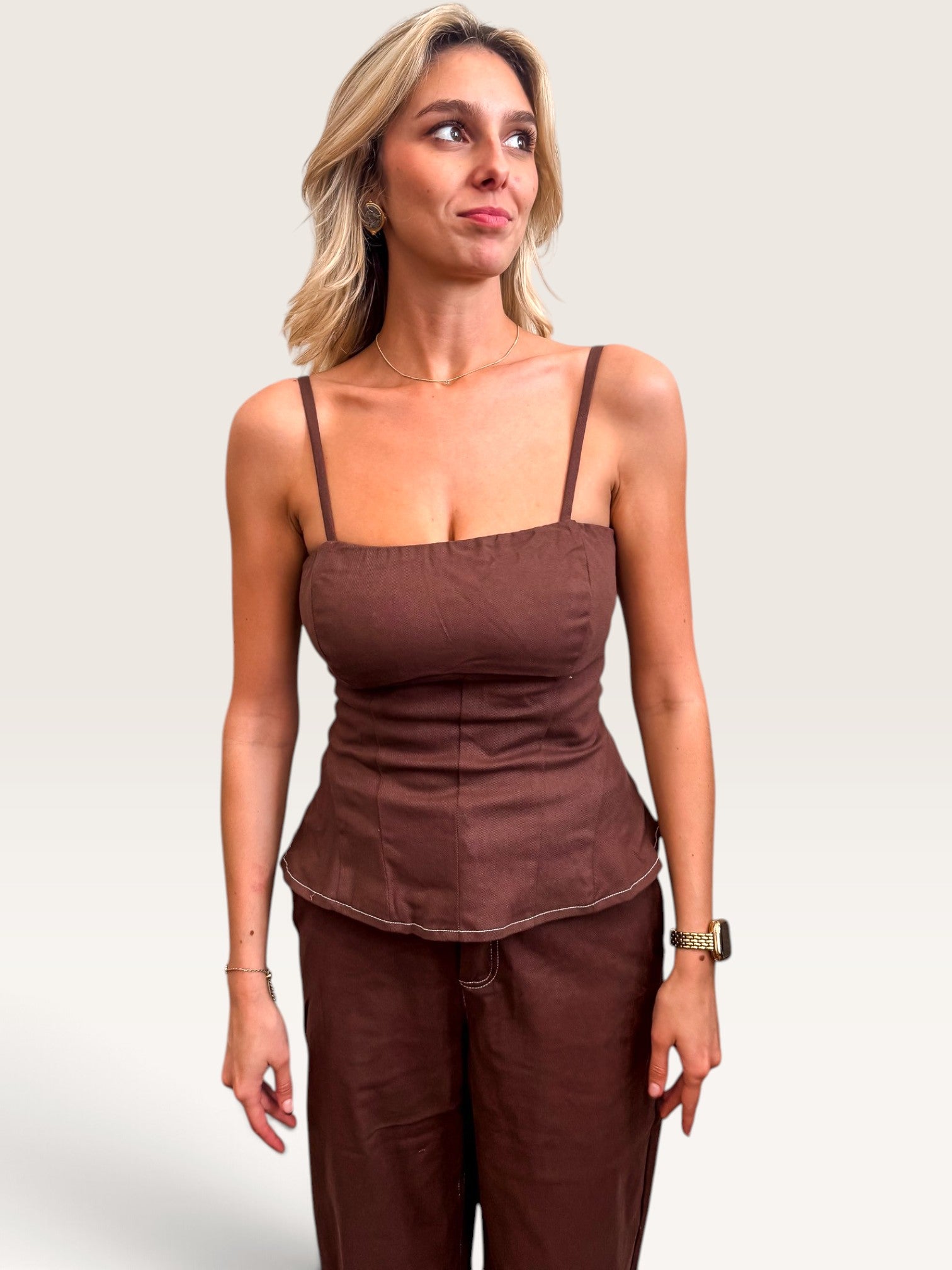 Twill Barrel Jean Set