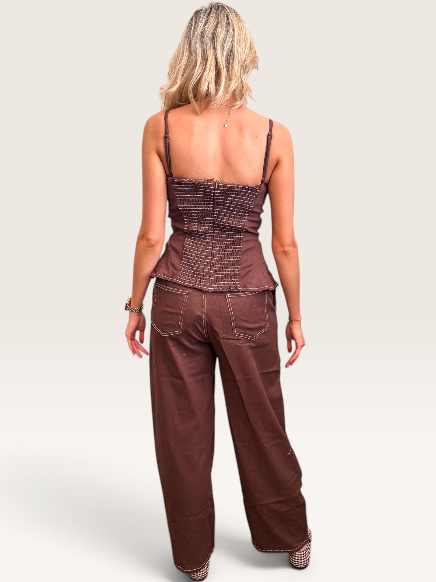 Twill Barrel Jean Set