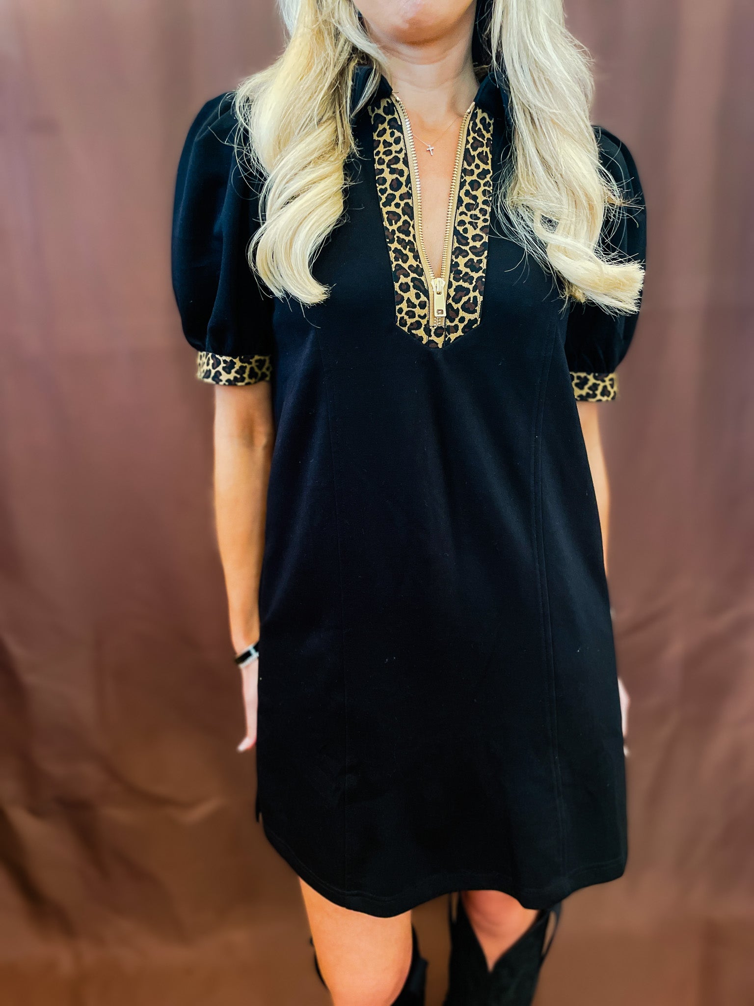 Trimmed With Spots Dress