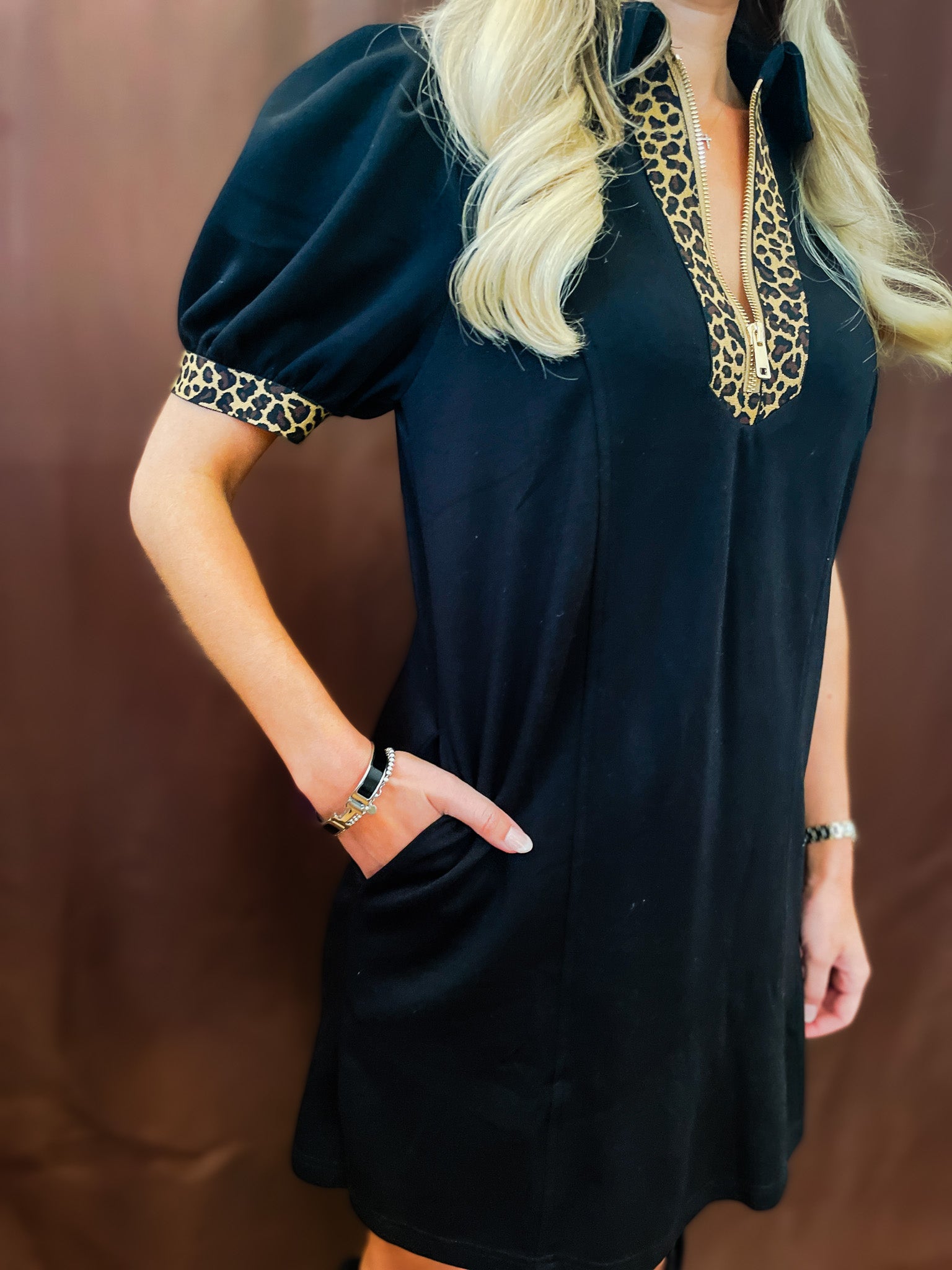 Trimmed With Spots Dress