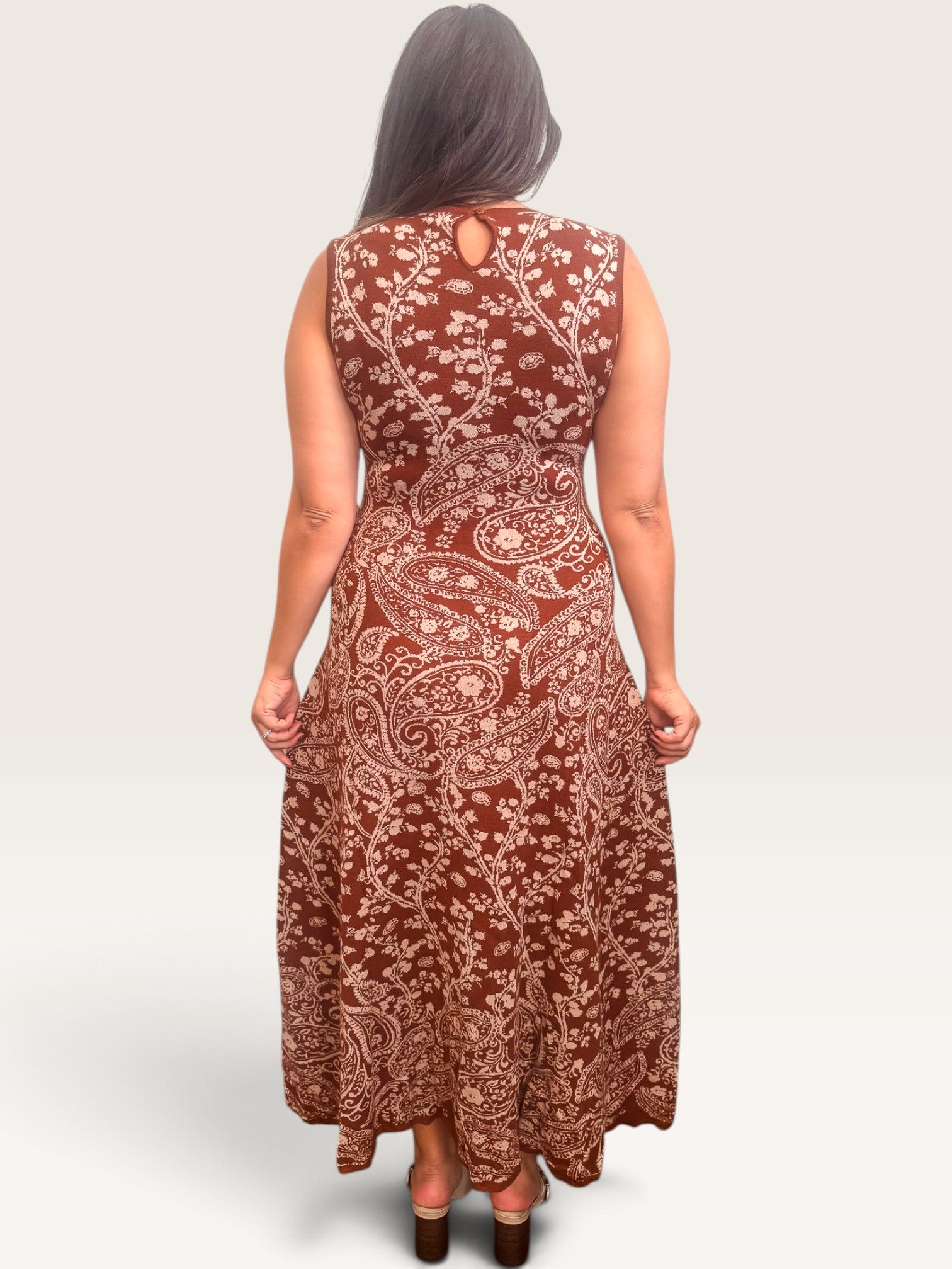 Floral Paisley Knit Dress