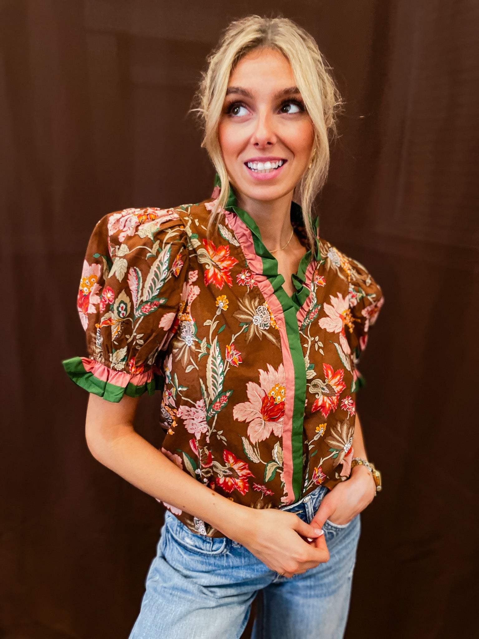Sprightly Floral Top