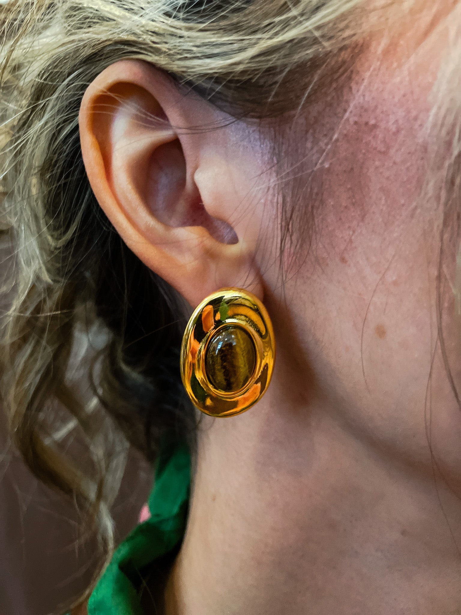 Sedona Tiger Eye Oval Studs