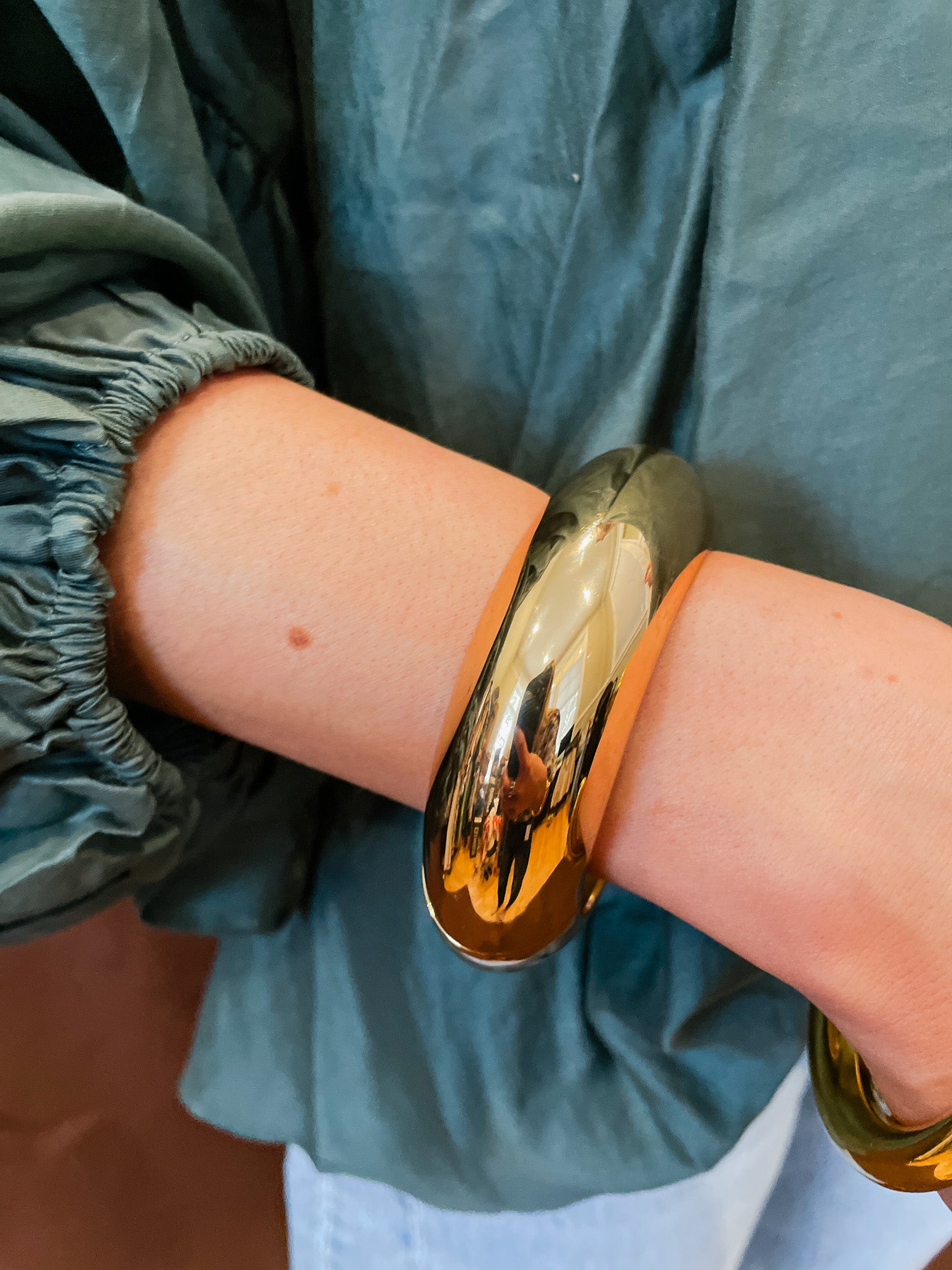 Blaise Statement Bangle - Gold