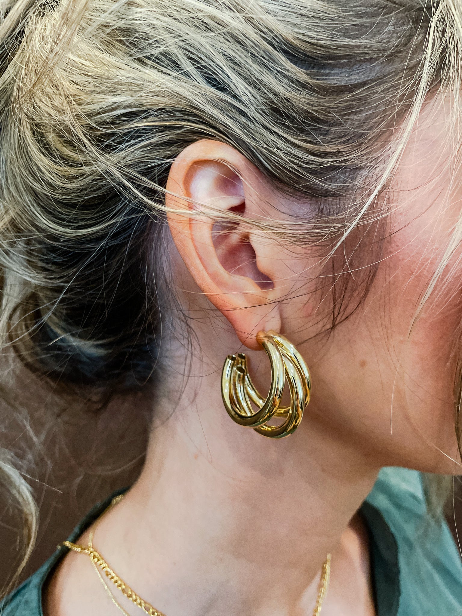 Lexi Tri Hoop Earring