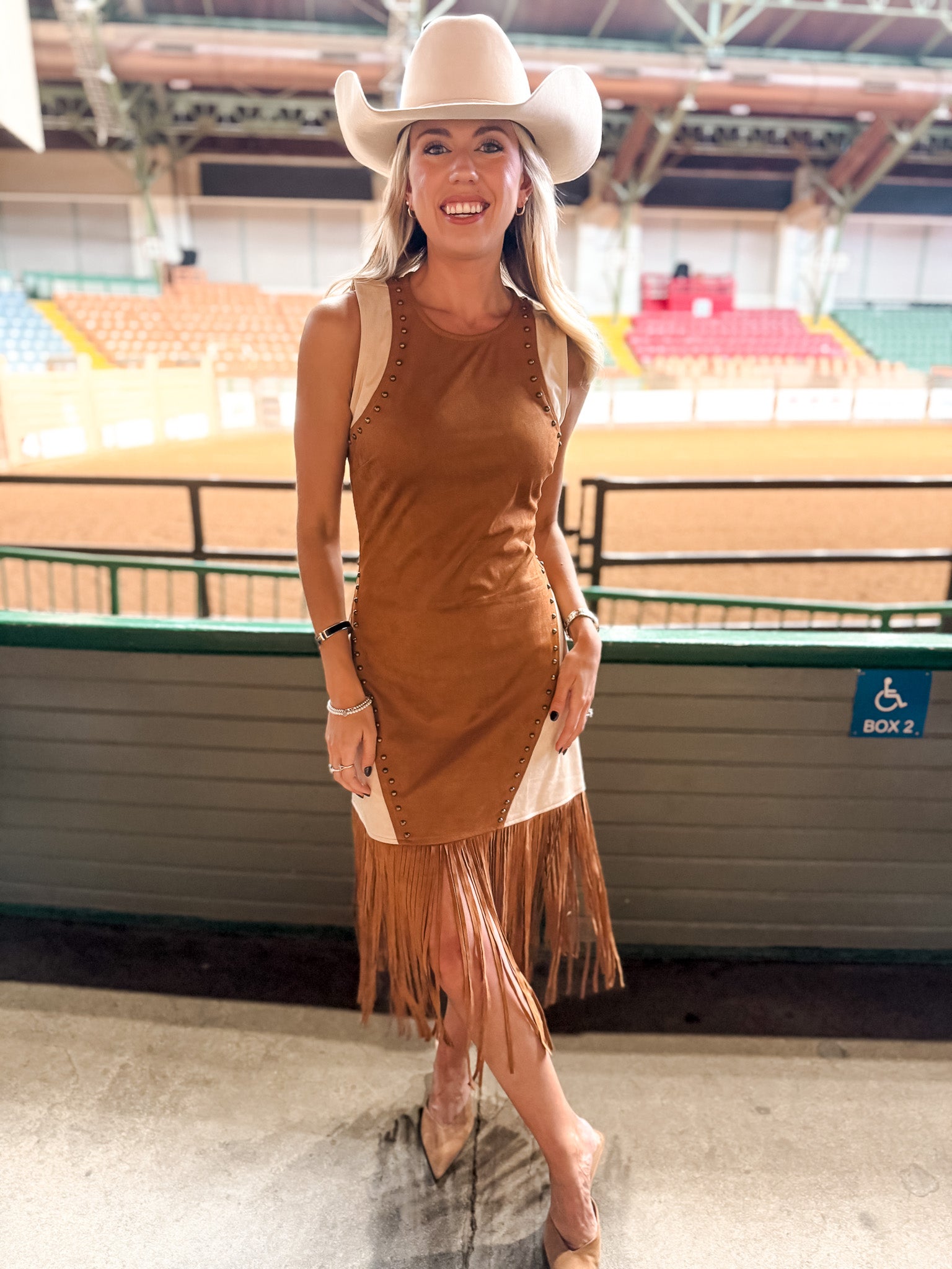 Rodeo Round Suede Dress