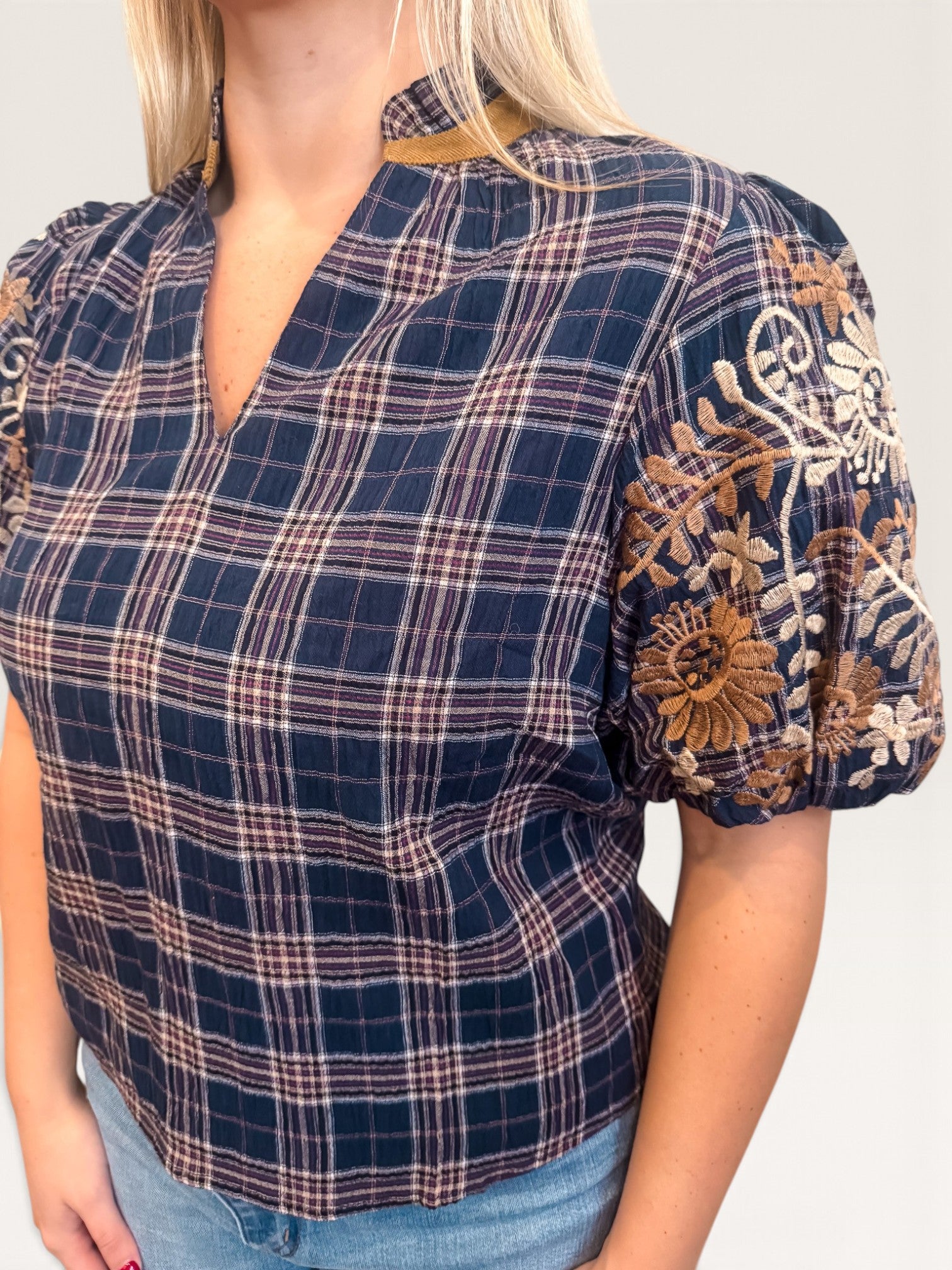 Wildflower Gingham Top