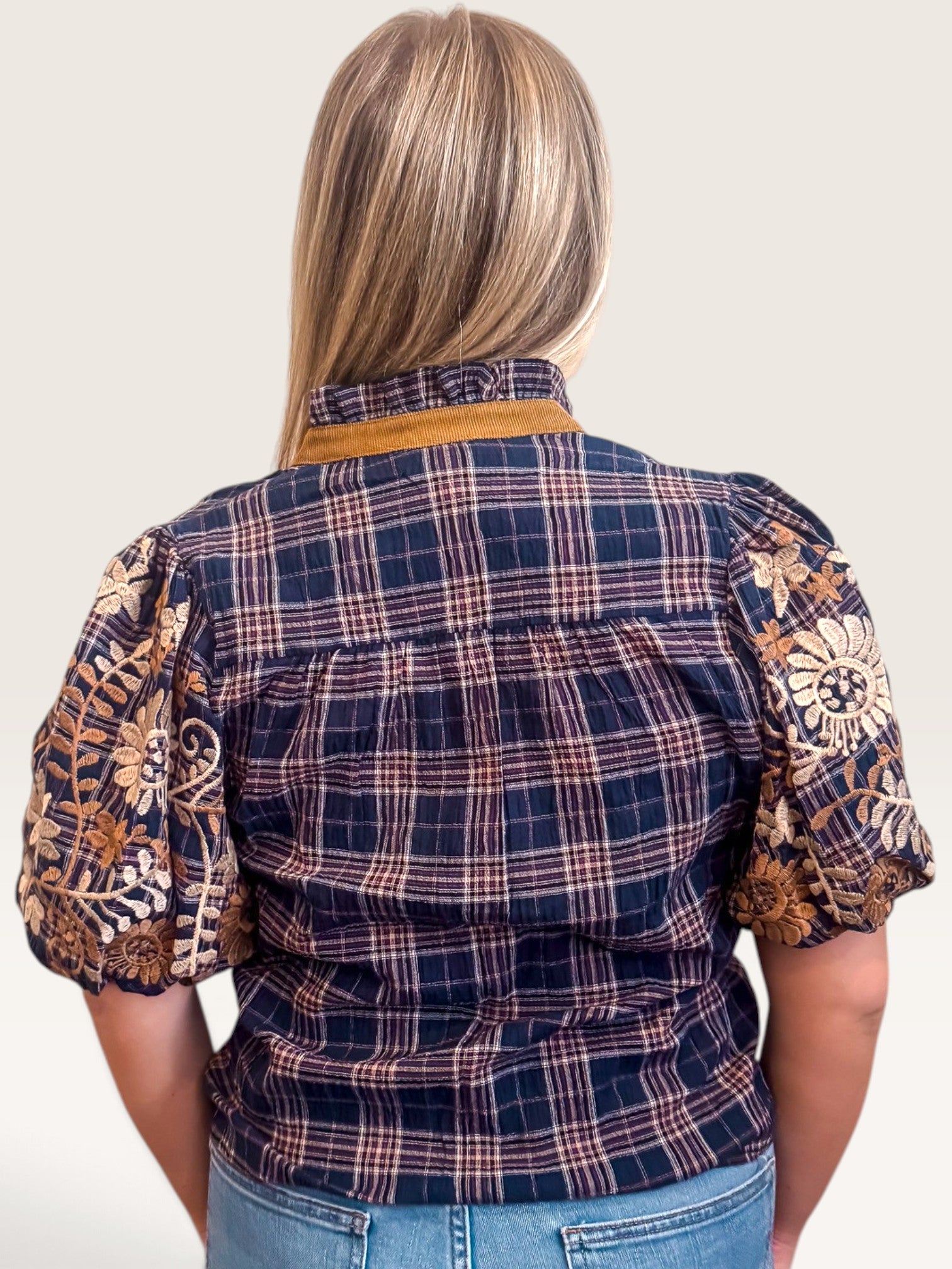 Wildflower Gingham Top