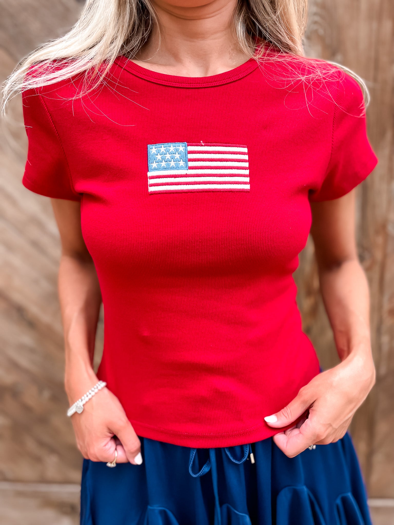 American Flag Tee - Red
