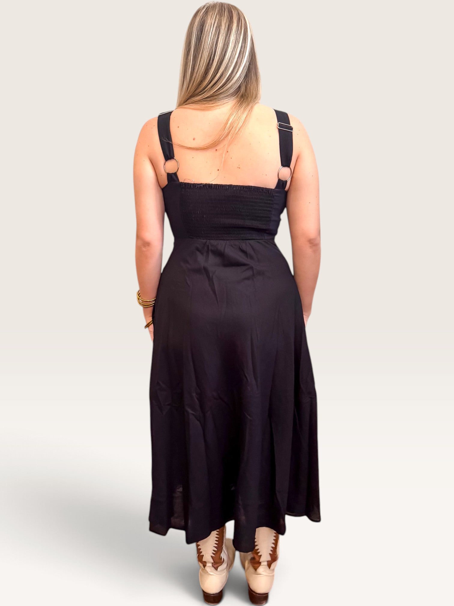 Rylee Embroidered Dress - Black