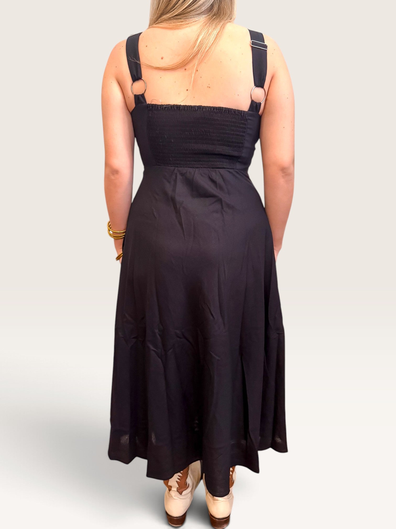 Rylee Embroidered Dress - Black