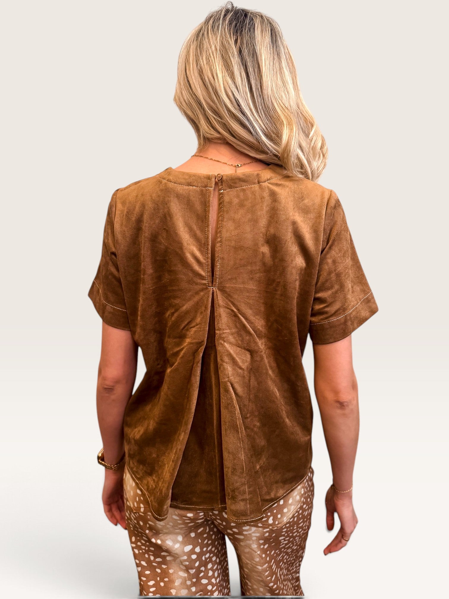 Juliette Suede Top - Brown