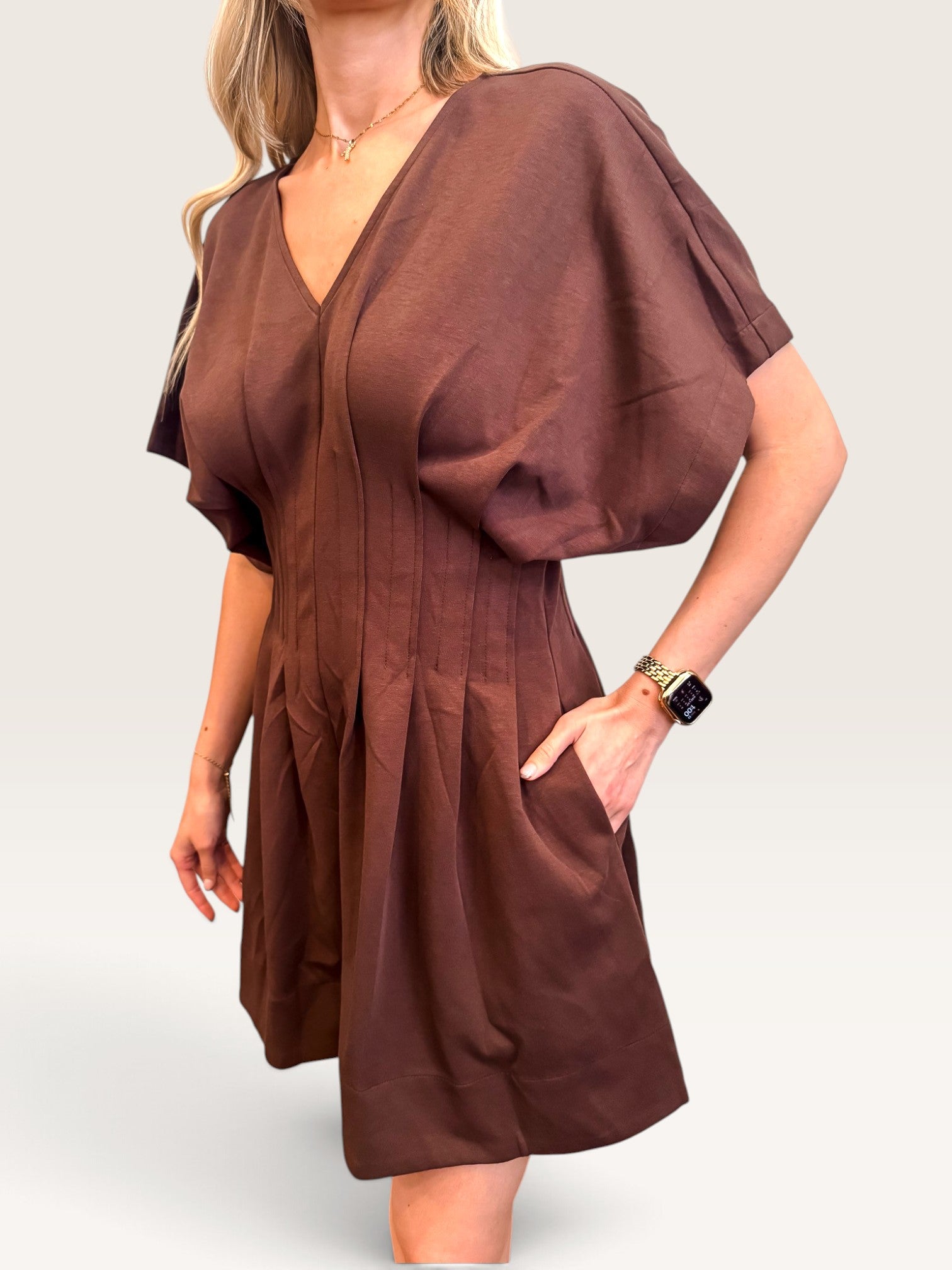 Cinch It Dress - Brown