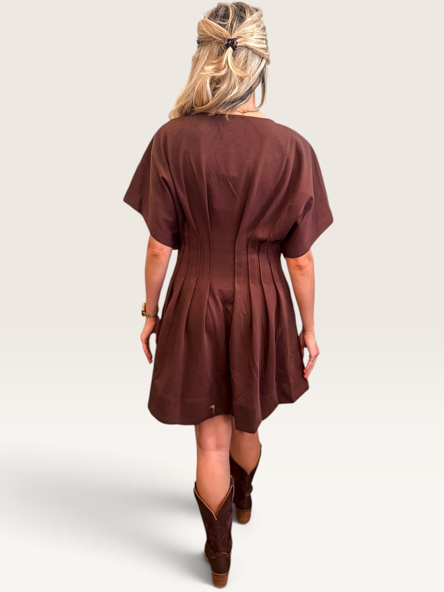 Cinch It Dress - Brown