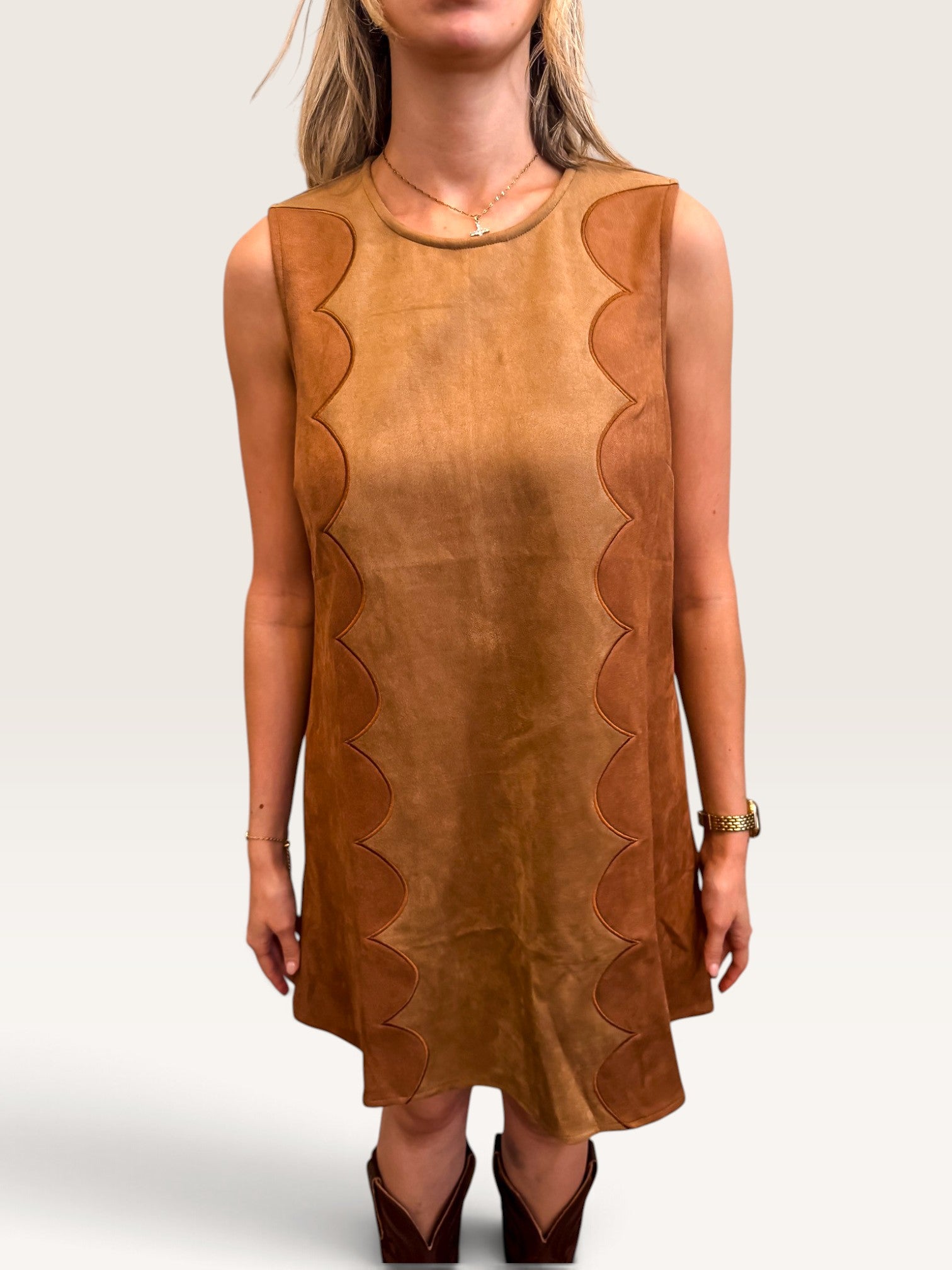Cheyenne Suede Colorblock Dress