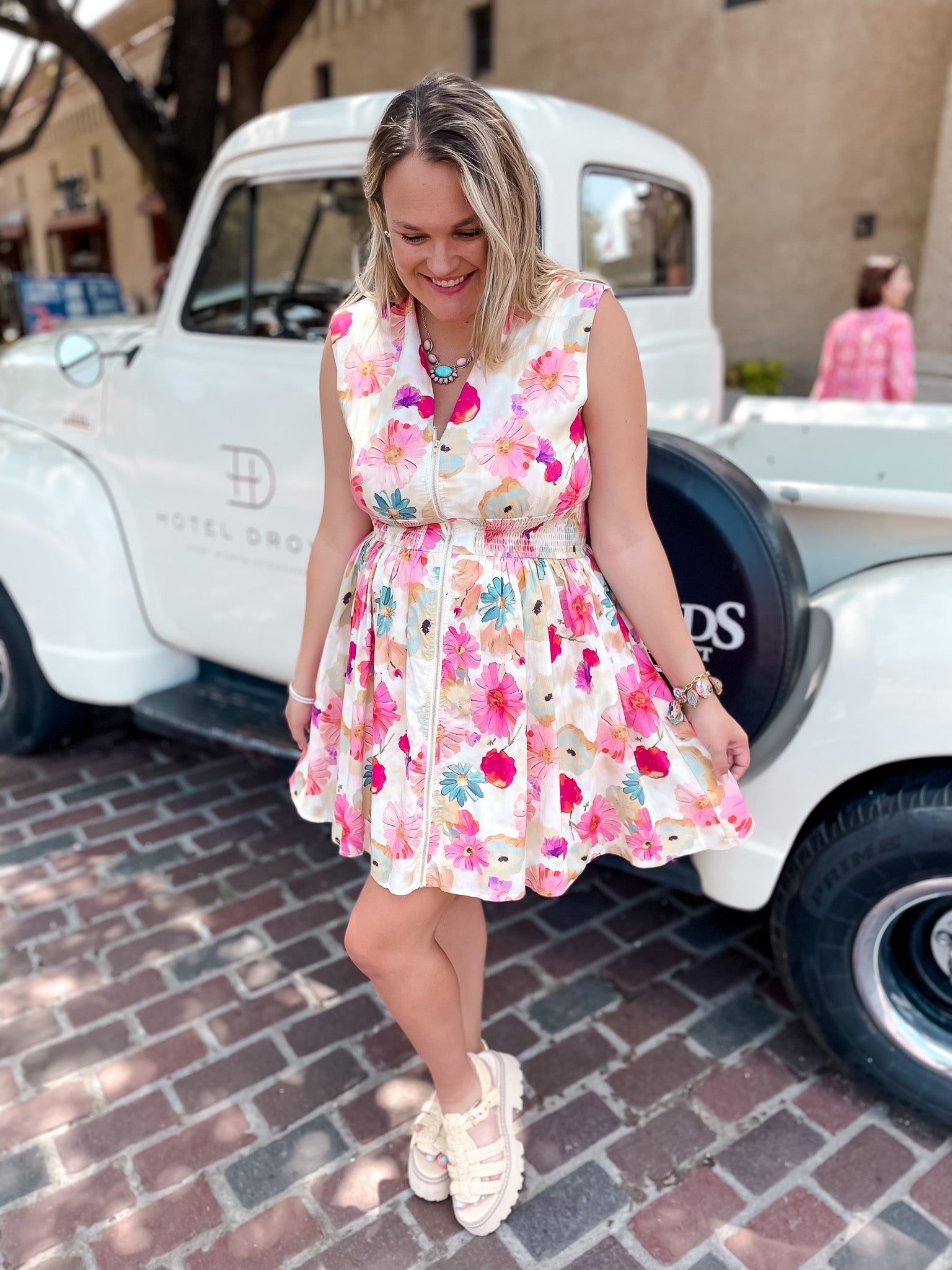 Botanical Garden Zip Up Dress