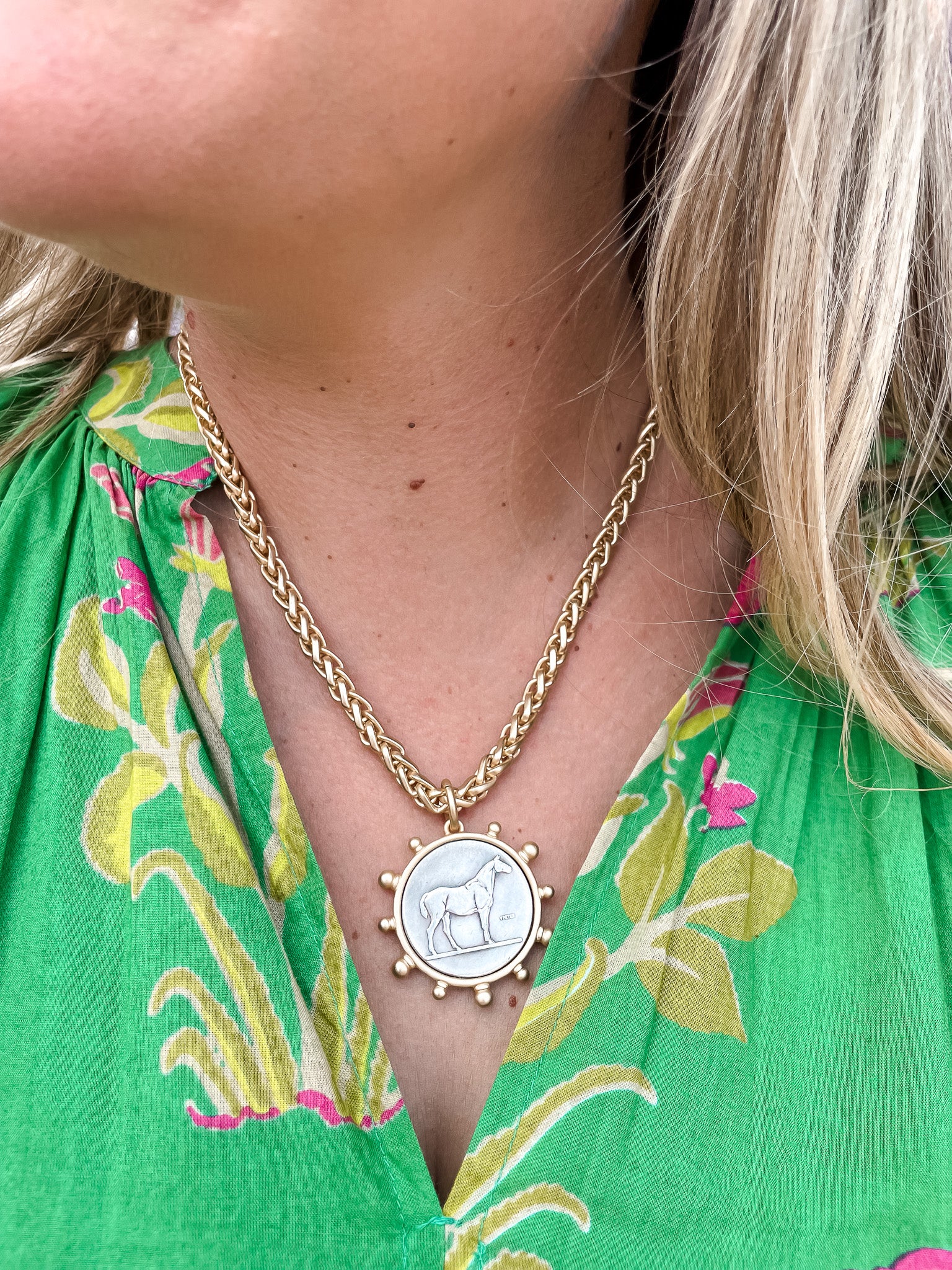 Horse Coin Necklace