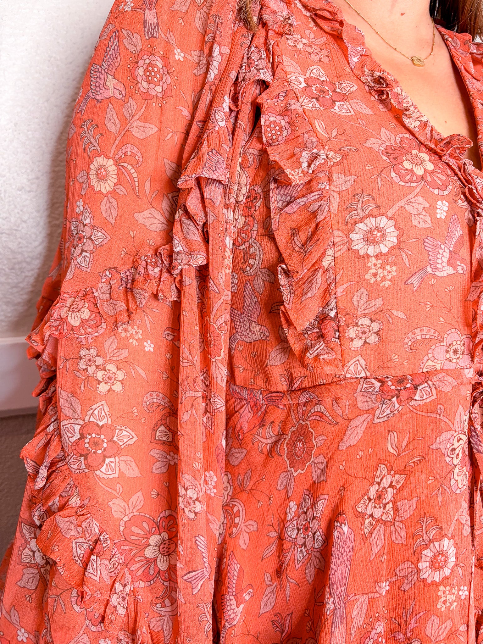 Shailin Blue Jay Dress - Pink