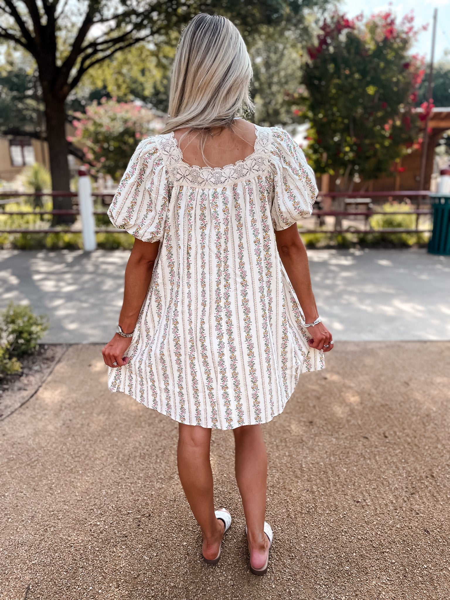 Floral Lace Bow Dress