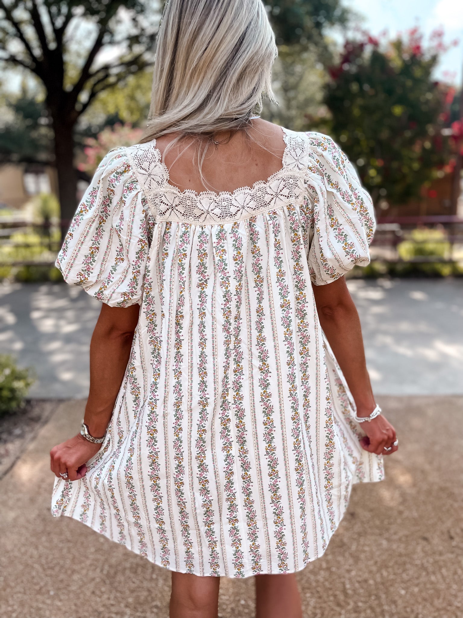 Floral Lace Bow Dress