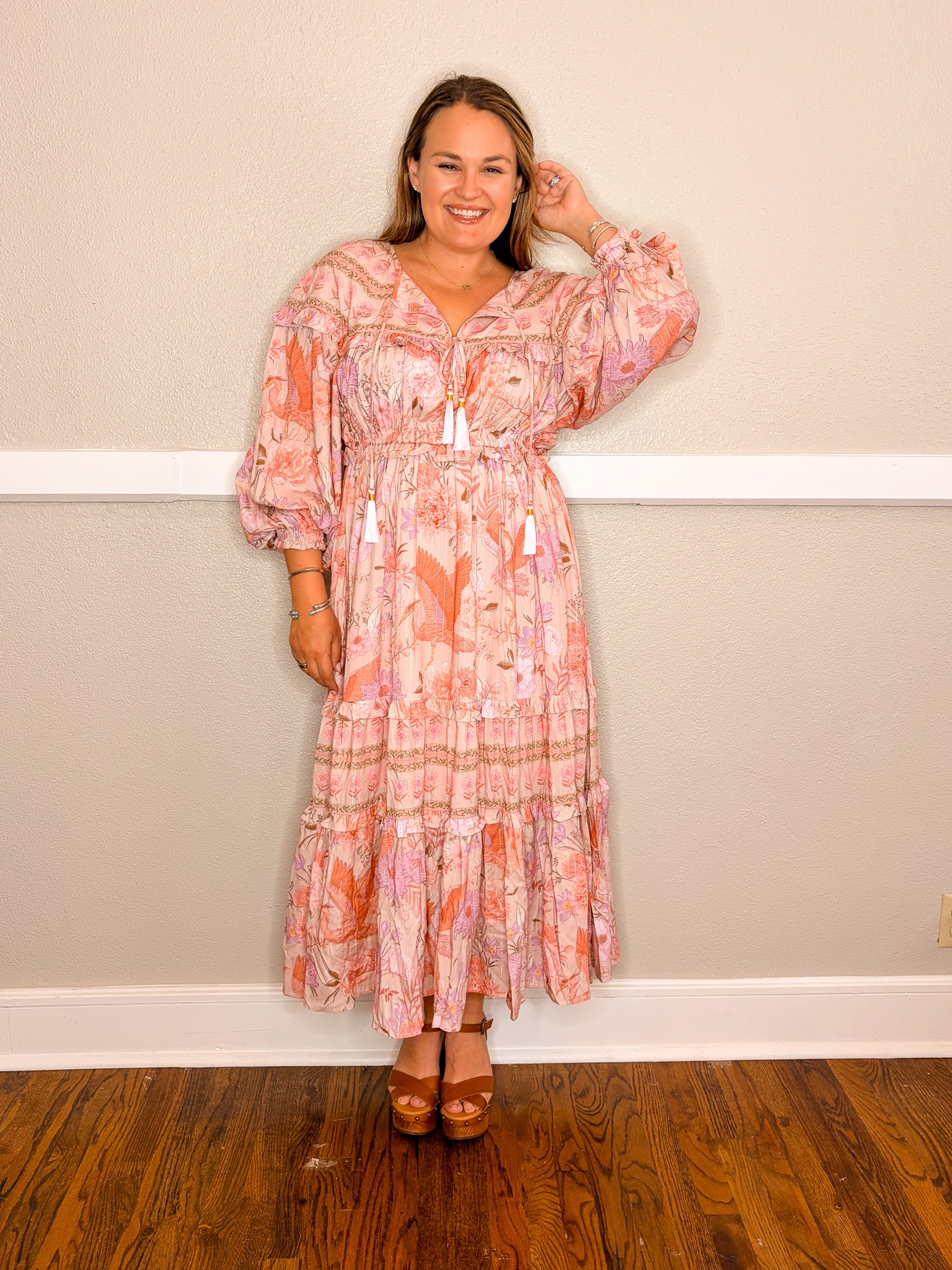 Bordeaux Heron Dress - Pink - Tucker Brown