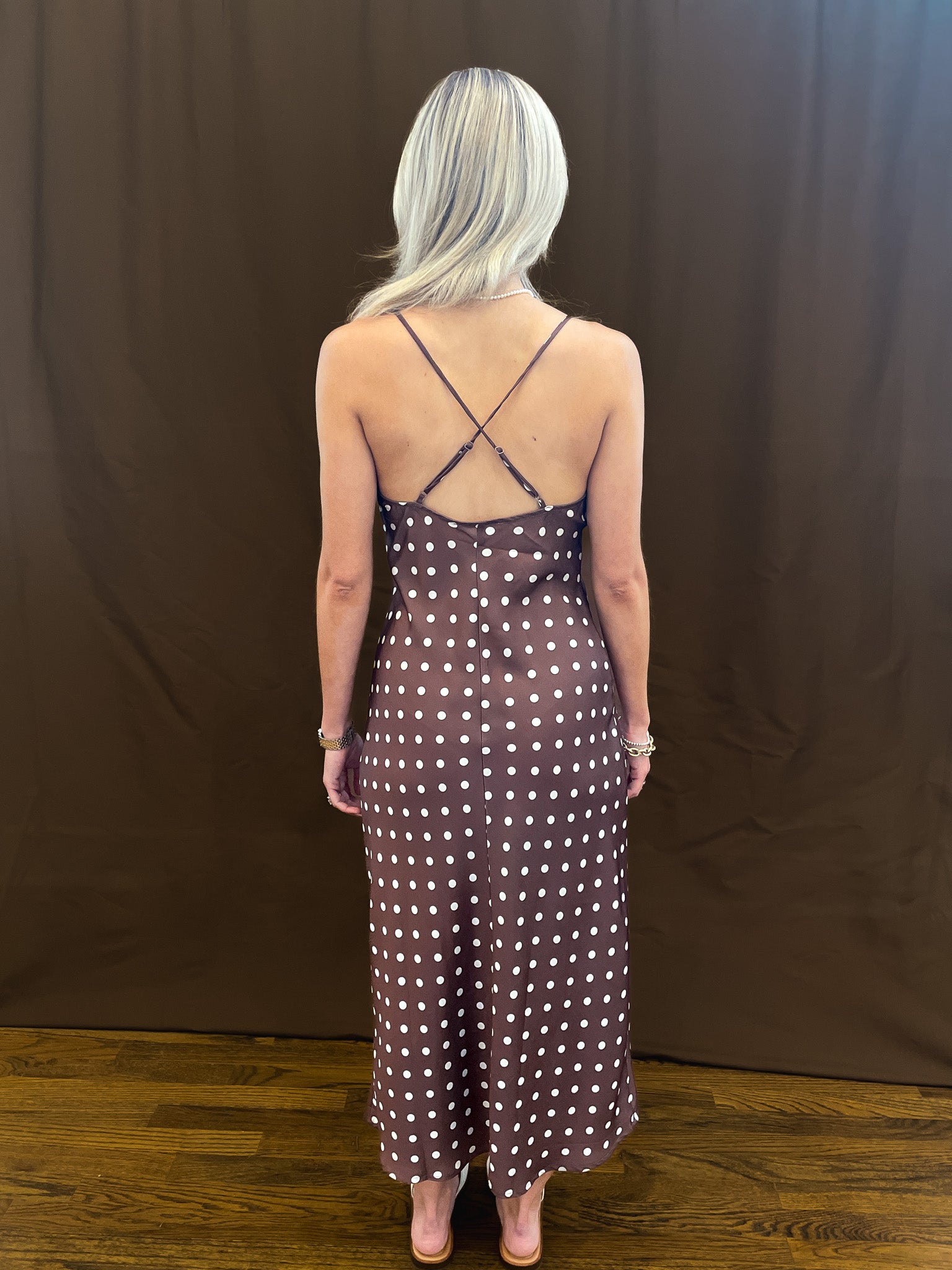 Erica Dot Dress - Chocolate