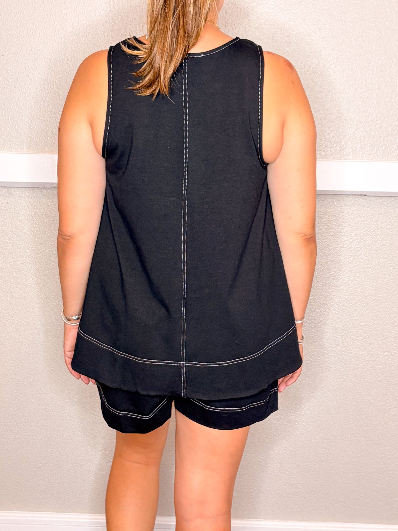 A Line Short Set - Black