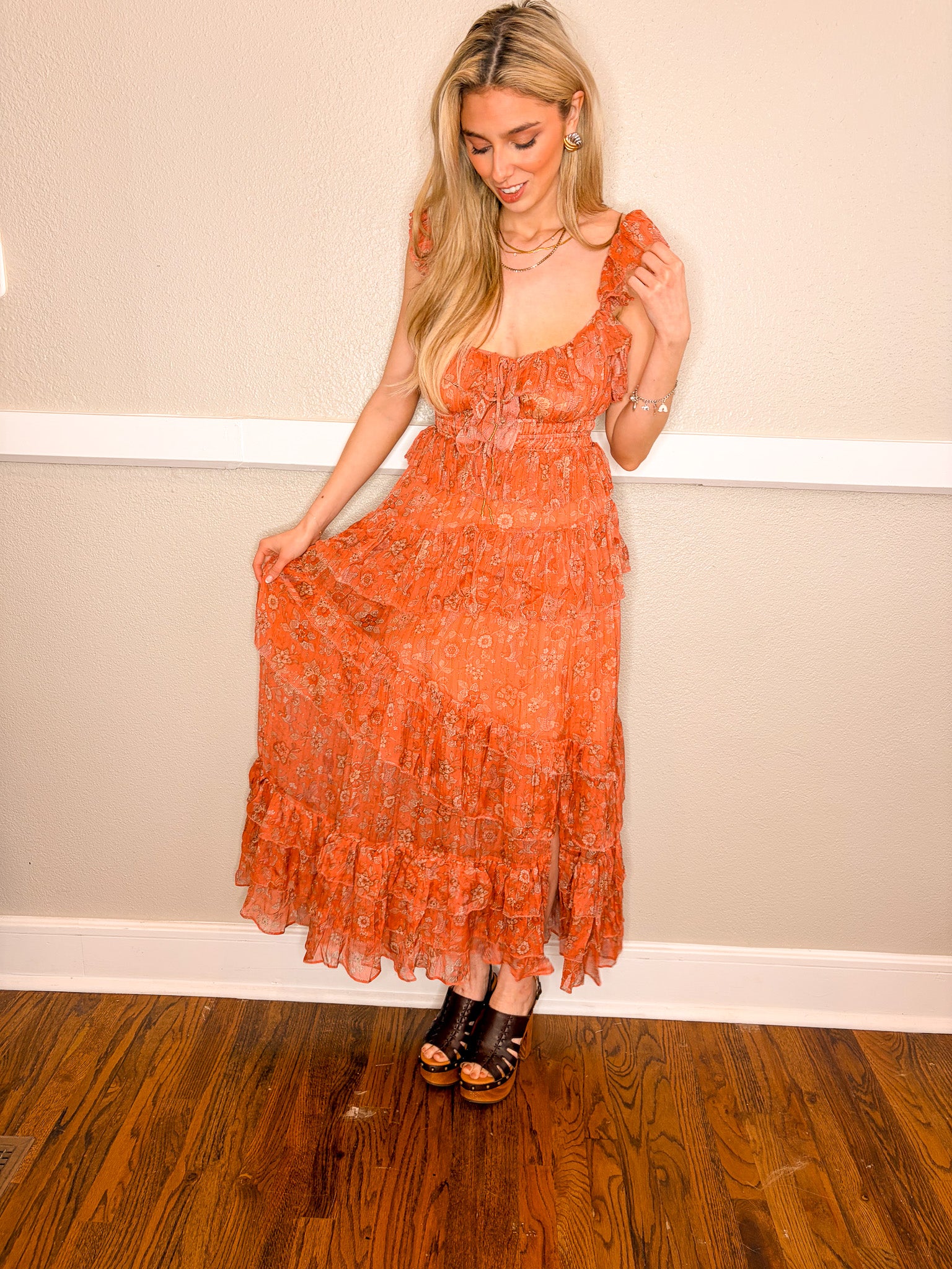 Corinne Blue Jay Dress - Pink