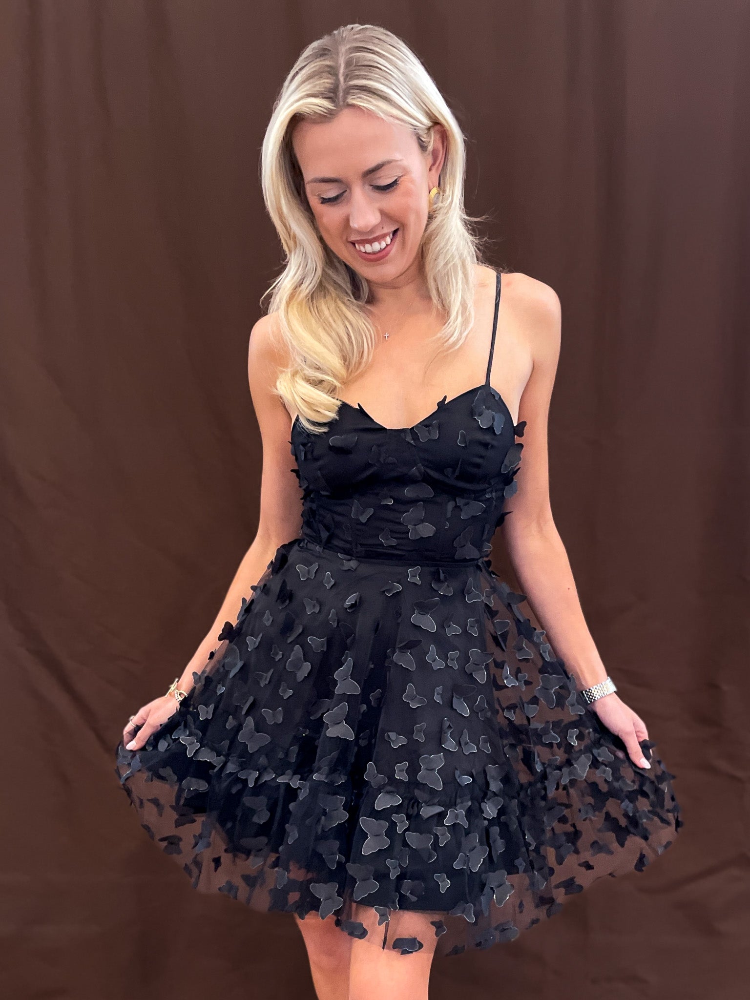 Papillon Mini Dress - Black